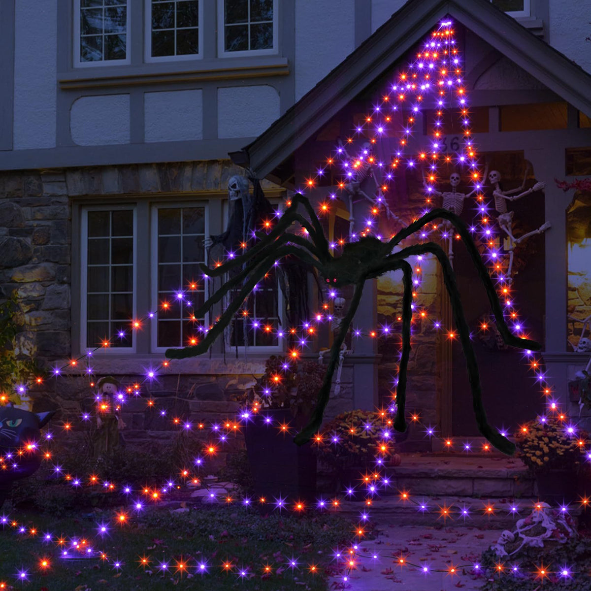 Halloween Spider Web Light Net with Remote Control