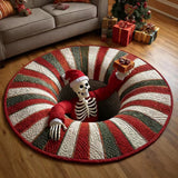 Halloween and Christmas Round Rug