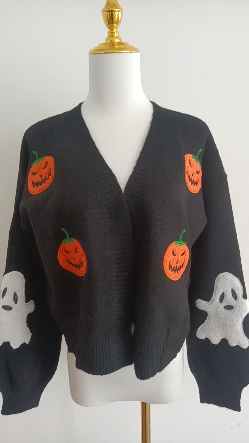 Women's Halloween Knit Cardigan - Polyester