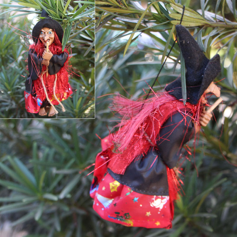Halloween Witch Broom Decoration - Plastic