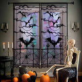 Halloween Spider, Witch, Bat and Skull Door Curtain
