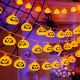 Halloween Pumpkin and Maple Leaf LED String Lights - PVC