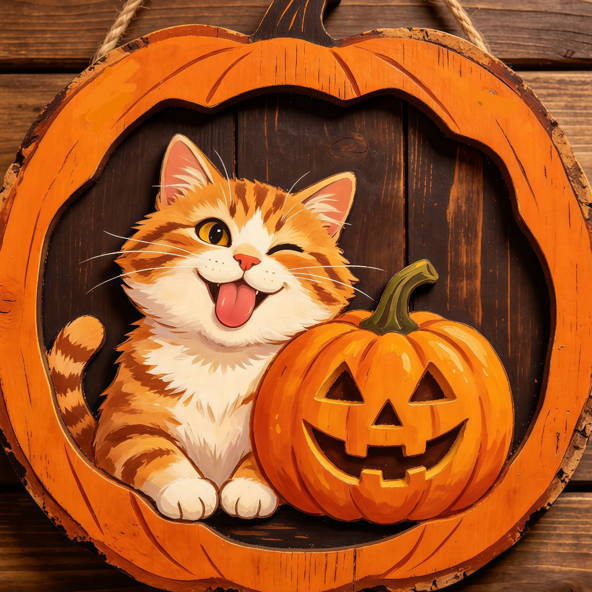 Halloween Wooden Hanging Door Sign