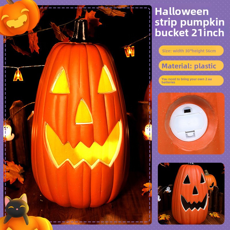 Halloween LED Pumpkin Decorations - Plastic