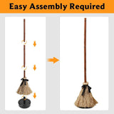 Floating Witch Broom Halloween Decoration