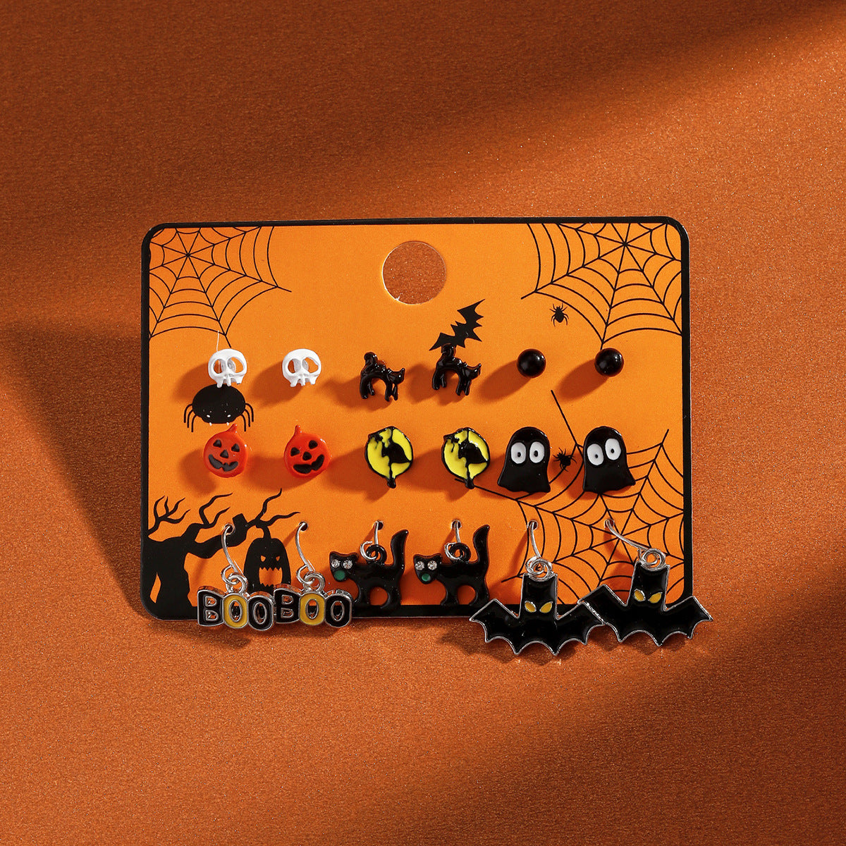 Cartoon Halloween Earrings Set