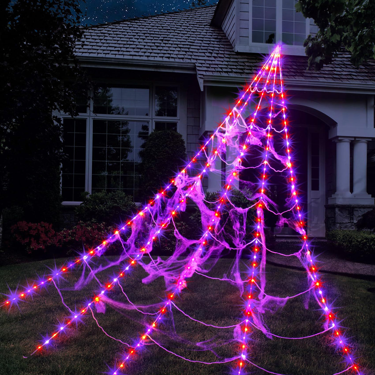 Halloween Spider Web Light Net with Remote Control