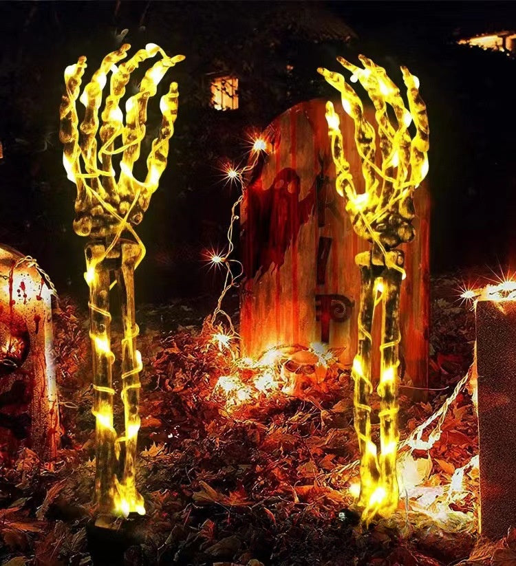 Halloween LED Skeleton Hand Garden Stake Light - Plastic