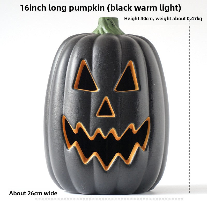 LED Halloween Pumpkin Lantern with Multiple Designs - Plastic
