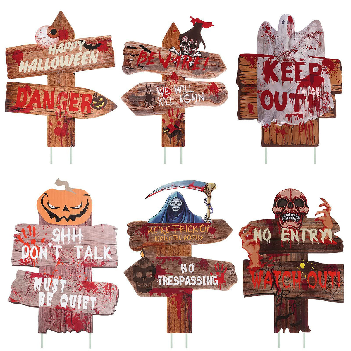 Halloween Plastic Yard Stake Decoration