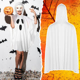 Women's Halloween Hooded Ghost Poncho