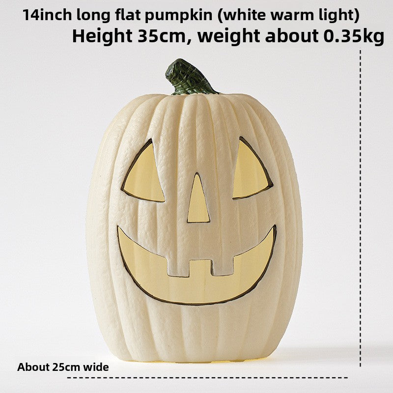 LED Halloween Pumpkin Lantern with Multiple Designs - Plastic