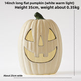 LED Halloween Pumpkin Lantern with Multiple Designs - Plastic