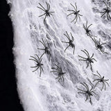 Halloween Light-Up Spider Web Decoration - Polyester