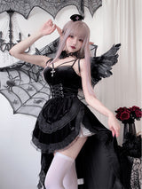 Halloween Gothic Costume Dress - Black and Red