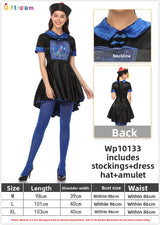 Halloween Witch Costume Dress - Cotton