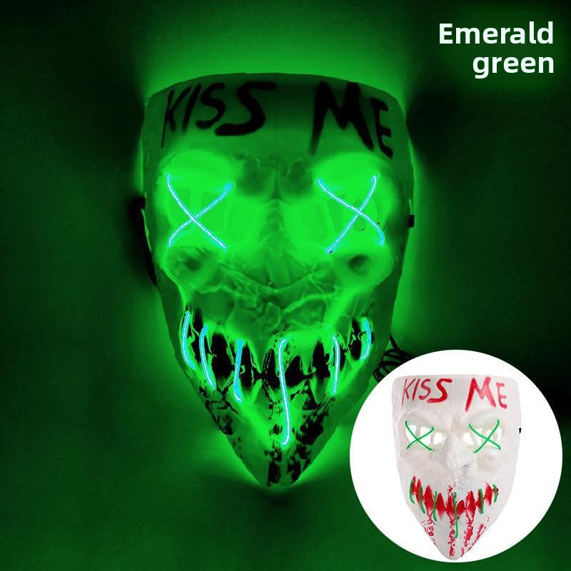 LED Glowing Mask for Halloween Masquerade - PVC