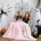 Halloween Sherpa Fleece Throw Blanket - Double-Sided