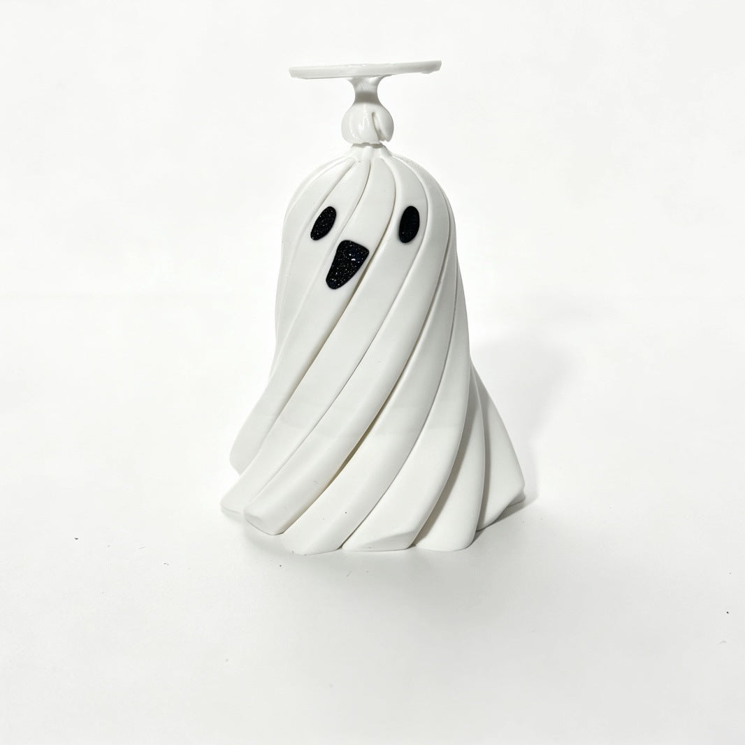 Halloween Ghost Pumpkin Wizard Tabletop Ornament - Resin