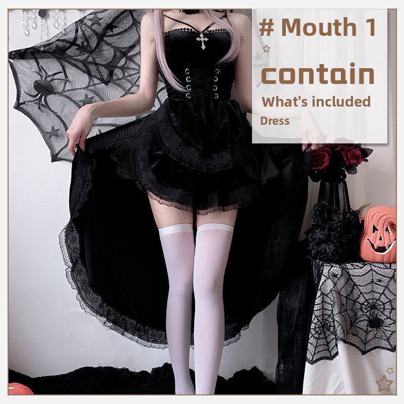 Halloween Gothic Costume Dress - Black and Red