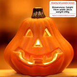 Halloween Light-Up Pumpkin Lantern - Plastic
