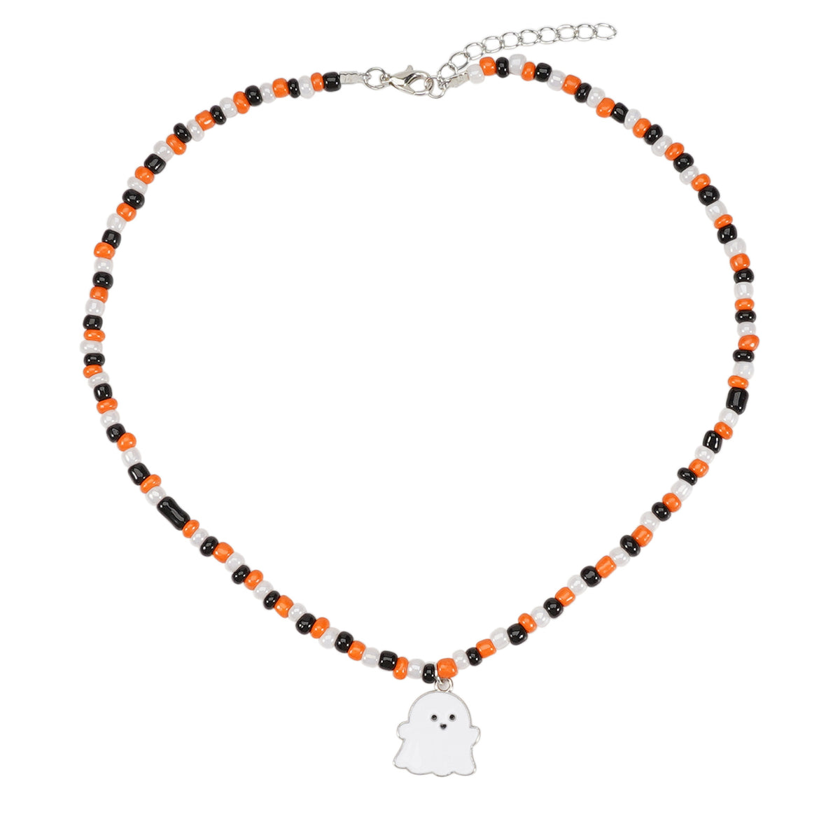 Handmade Halloween Ghost Pumpkin Pendant Necklace