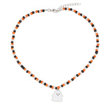 Handmade Halloween Ghost Pumpkin Pendant Necklace