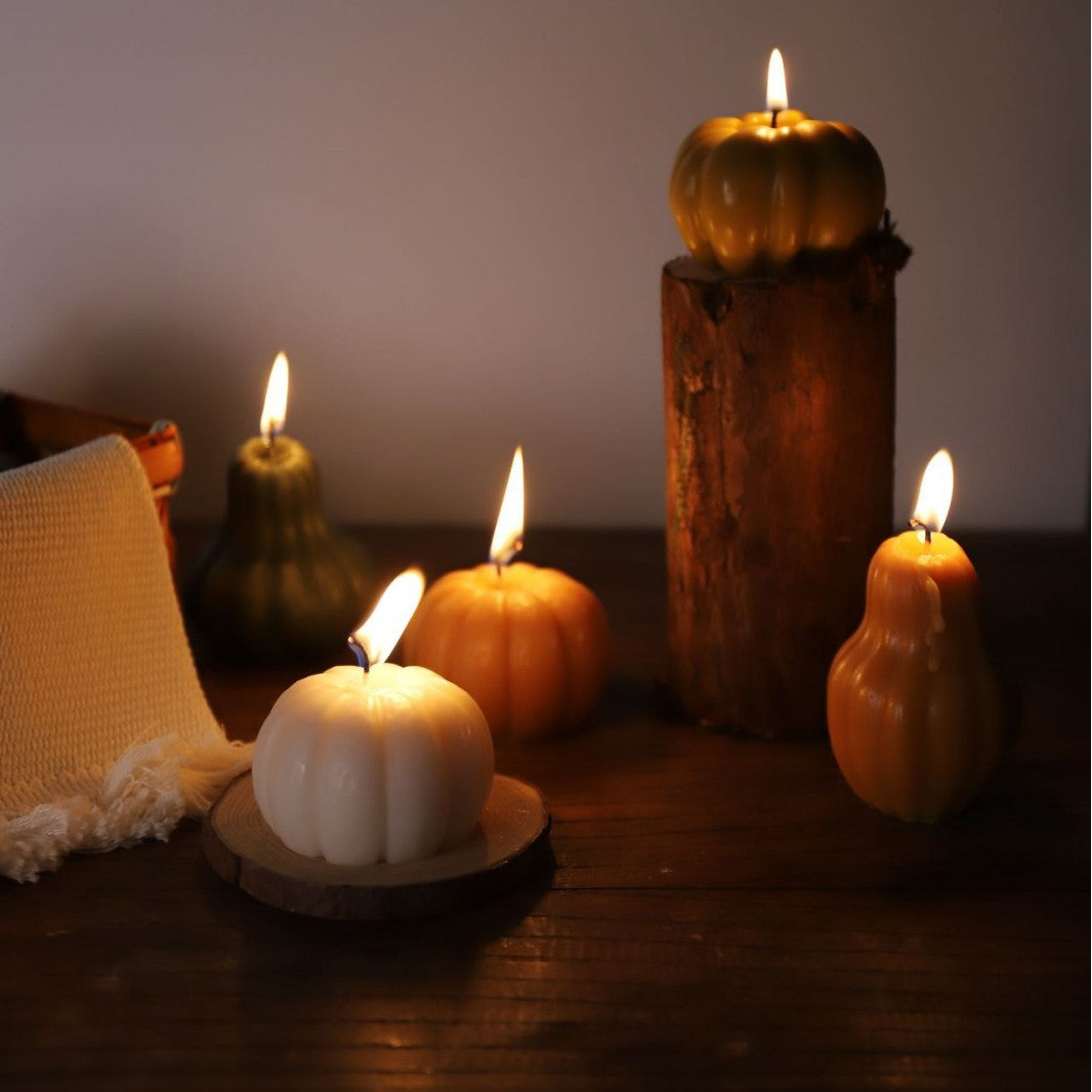 Halloween Pumpkin-Shaped Scented Candles