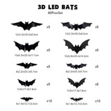 Halloween LED Glow Bat Wall Stickers