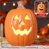Halloween Light-Up Pumpkin Lantern - Plastic