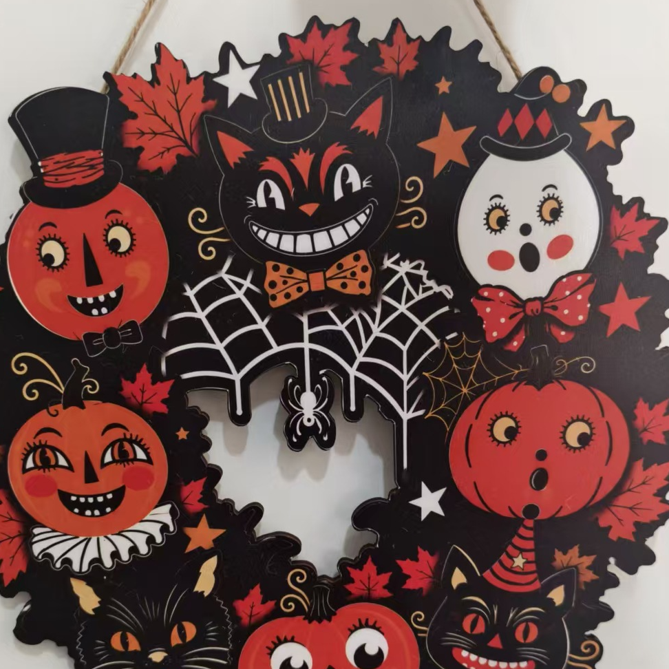 Halloween Boxwood Wall and Door Sign