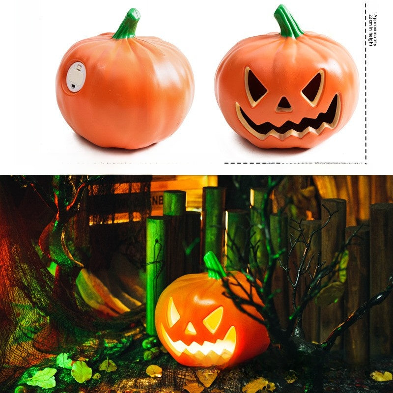LED Halloween Pumpkin Lantern with Multiple Designs - Plastic