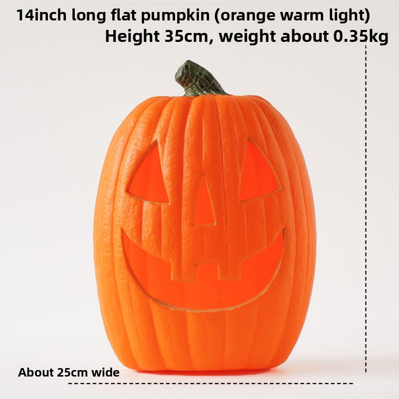 LED Halloween Pumpkin Lantern with Multiple Designs - Plastic