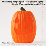 LED Halloween Pumpkin Lantern with Multiple Designs - Plastic