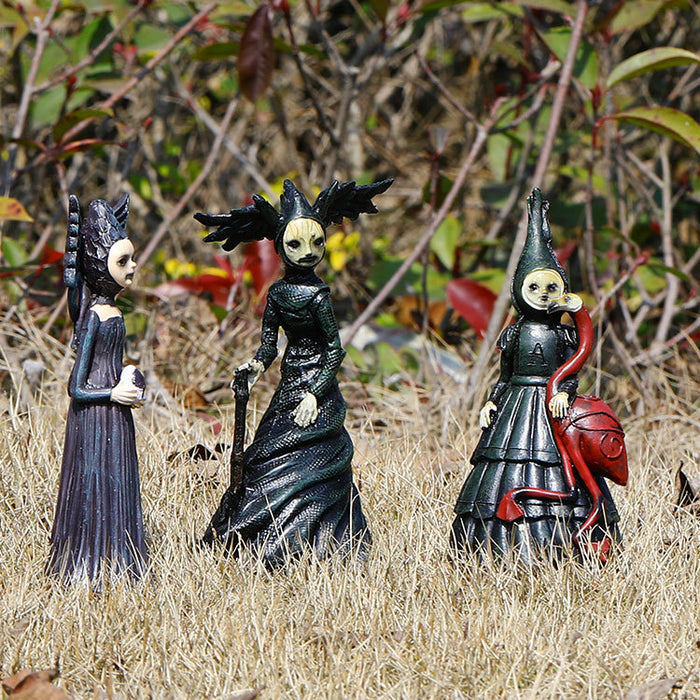 Halloween Witch Resin Garden Ornament