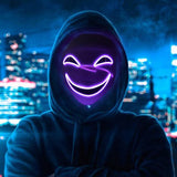 LED Glowing Anime Mask for Halloween Cosplay - Plastic