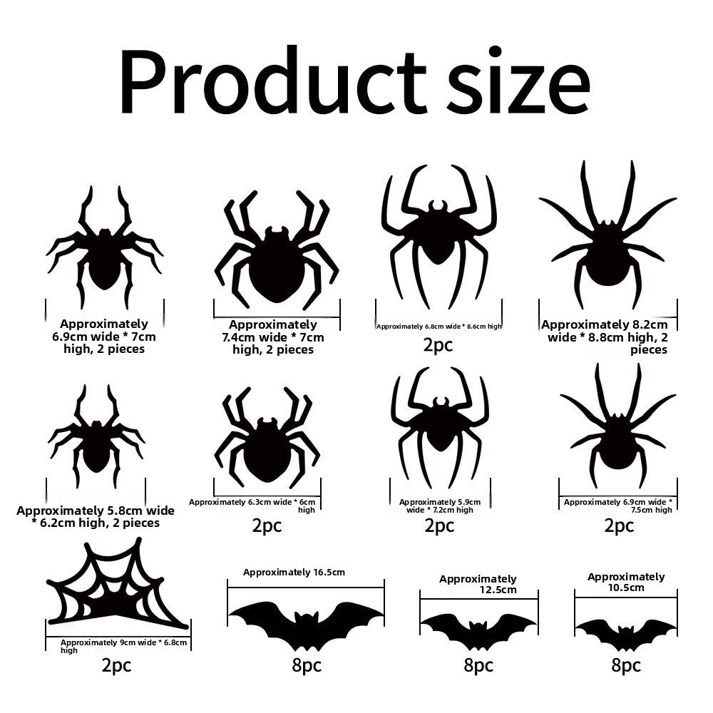 Halloween LED Bat and Spider Decorations - PVC