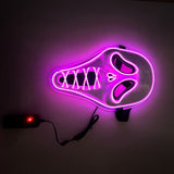 LED Glow Horror Scream Mask for Halloween - Plastic