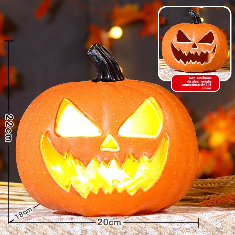 Halloween Light-Up Pumpkin Lantern - Plastic