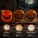 Halloween Sound-Activated Glowing Pumpkin Lantern - Plastic