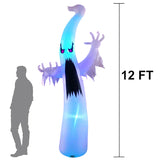 Giant Inflatable Ghost LED Halloween Yard Decoration - Polyester