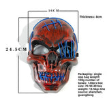 Halloween LED Skull Mask - USB Rechargeable - Plastic
