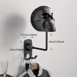 Halloween Metal Skull Helmet Holder Wall-Mounted Hat Rack