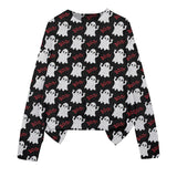 3D Print Halloween Round Neck Knitted Sweater - Polyester