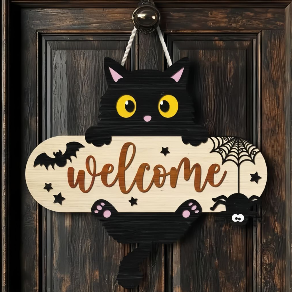 Halloween Boxwood Wall and Door Sign