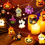 Halloween Outdoor LED Pumpkin and Ghost String Lights
