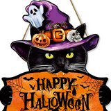 Halloween Boxwood Door Decoration