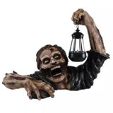 Halloween Resin Zombie Lantern with LED Light