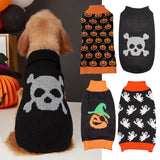 Halloween Pumpkin Knit Pet Sweater - Acrylic