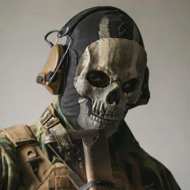 Halloween Latex and Fabric Ghost Mask